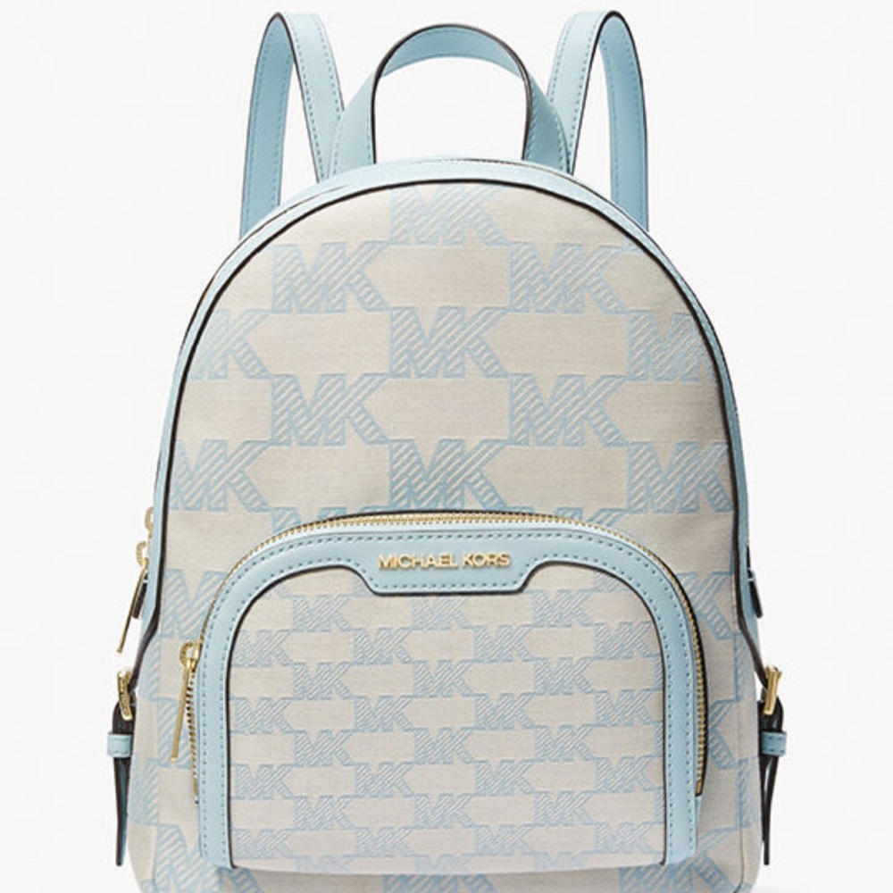 MICHAEL MICHAEL KORS JAYCEE MEDIUM LOGO JACQUARD BACKPACK Preppy Y2K‎